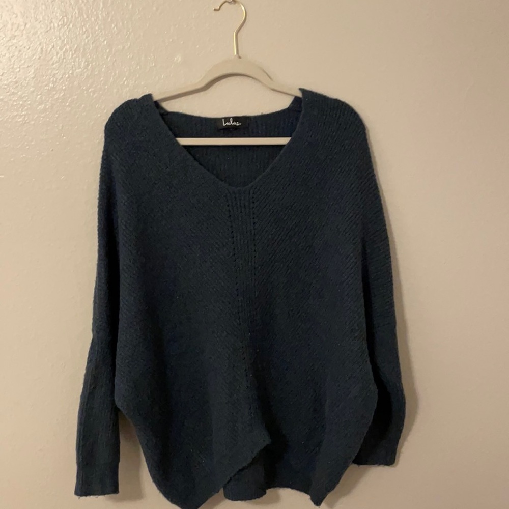 Lulus Navy Sweater Size Large